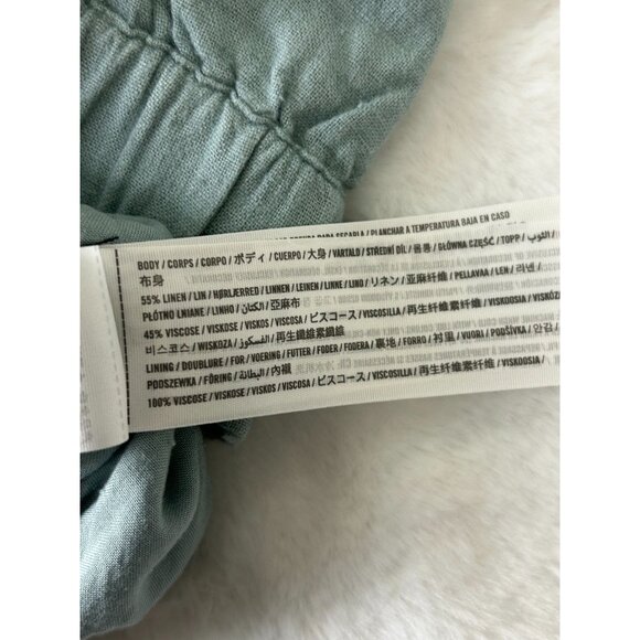 Abercrombie & Fitch Womens Linen Blend Light Green Elastic Waist Shorts Small - Picture 11 of 12